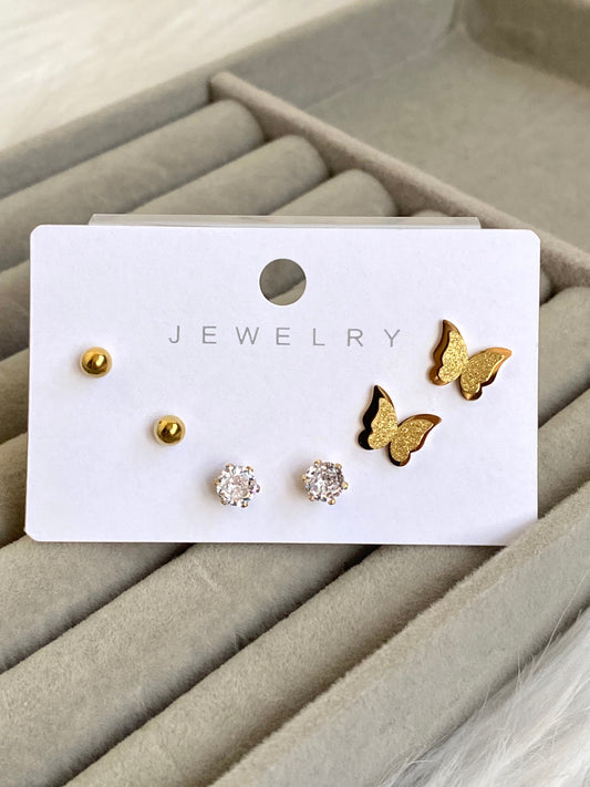 Butterfly Earring Set