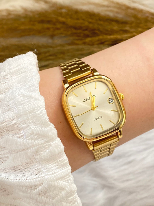 Mini Casio Gold Strap Watch