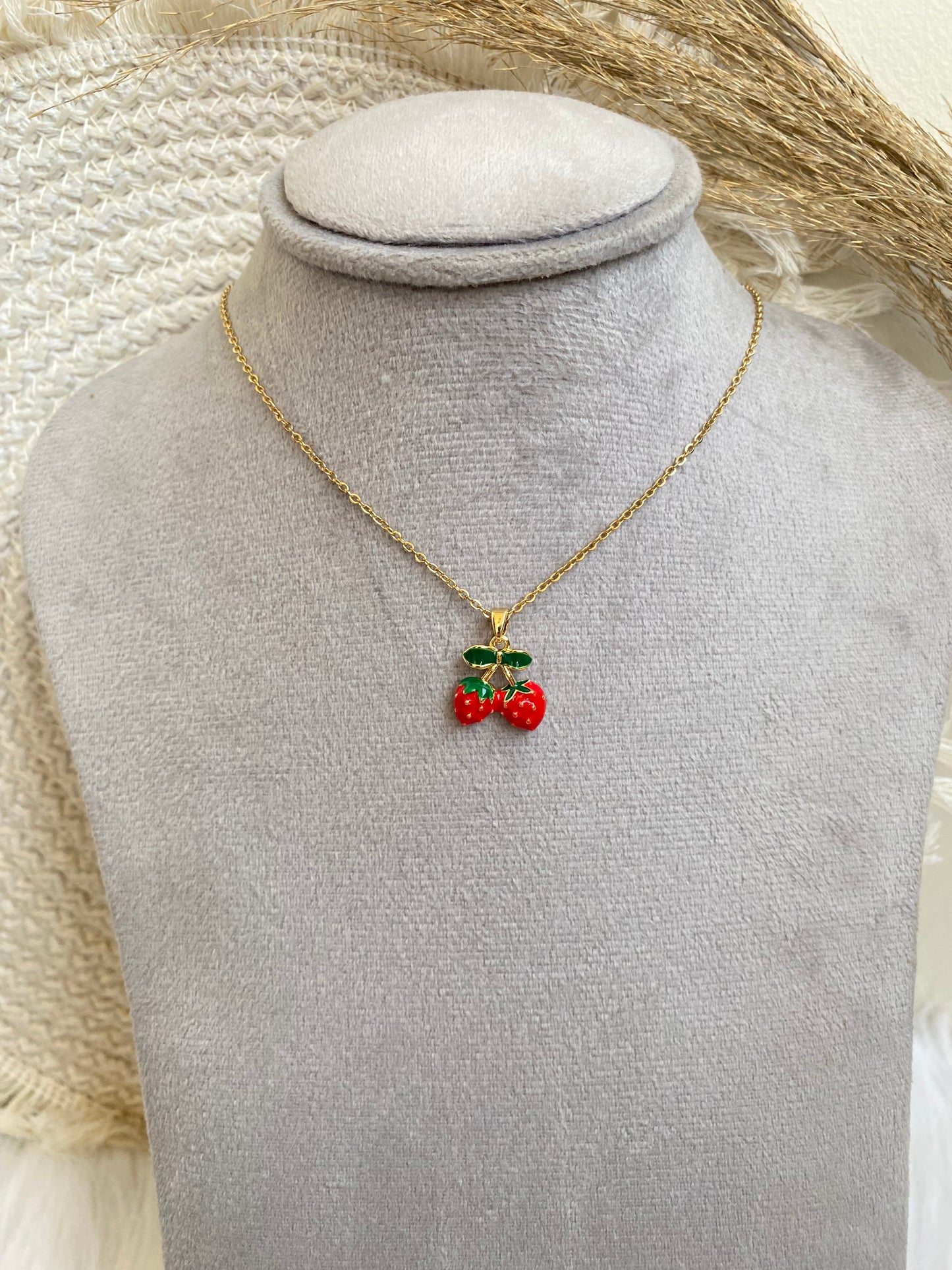 Double Strawberry Necklace